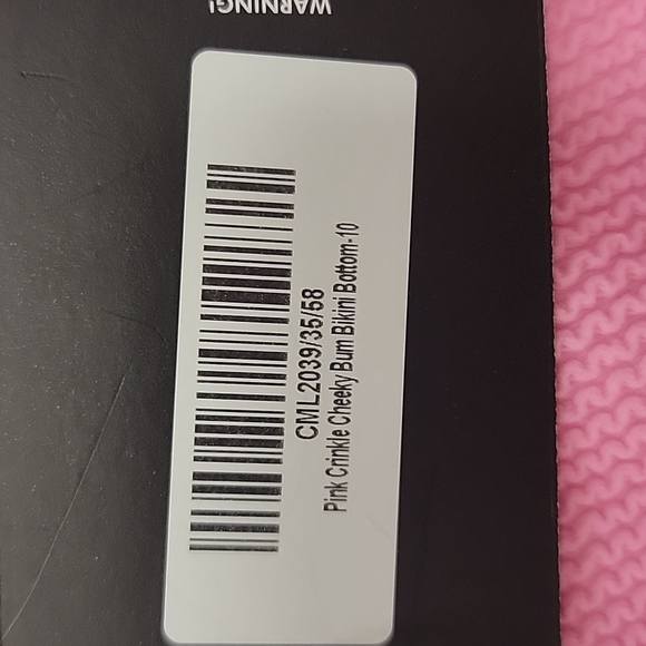 NWT PrettLittleThing Pink Crinkle 2 Piece Bikini - Picture 7 of 9